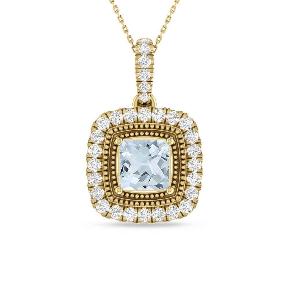 Yellow Gold - Aquamarine