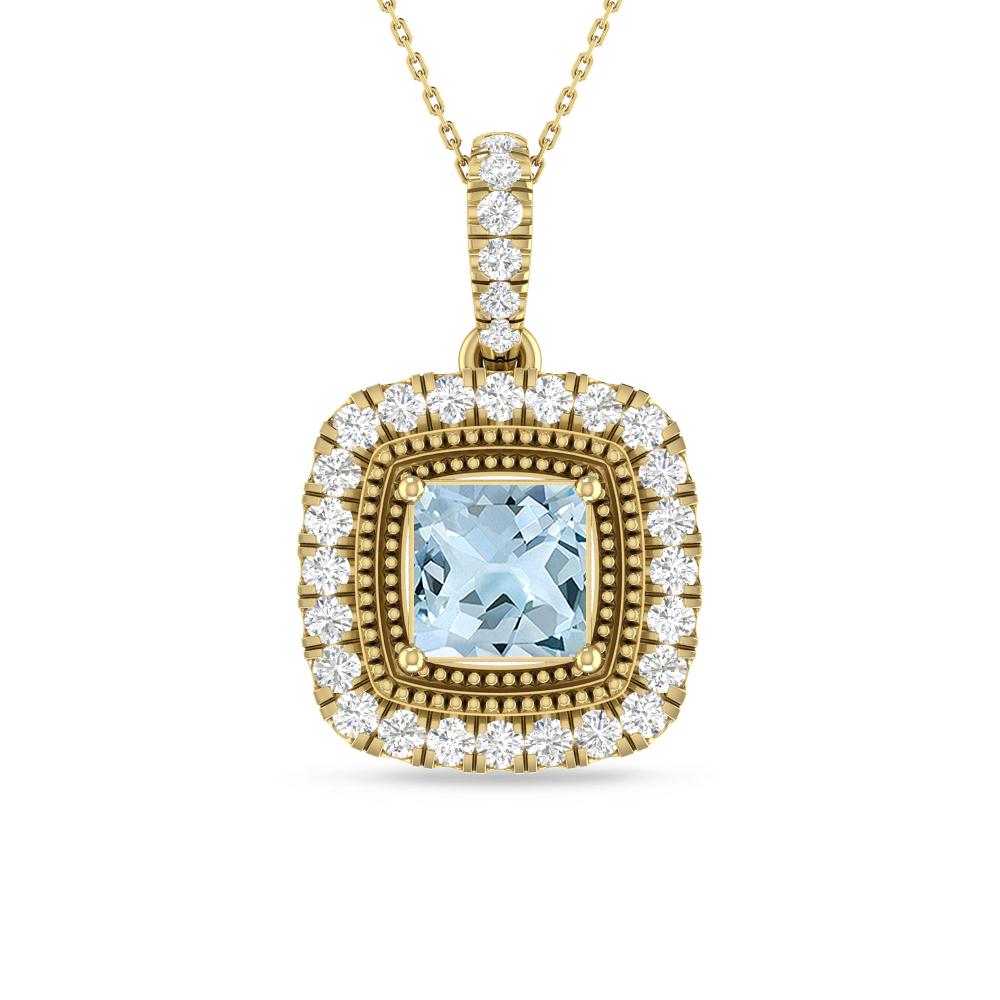 Yellow Gold - Aquamarine