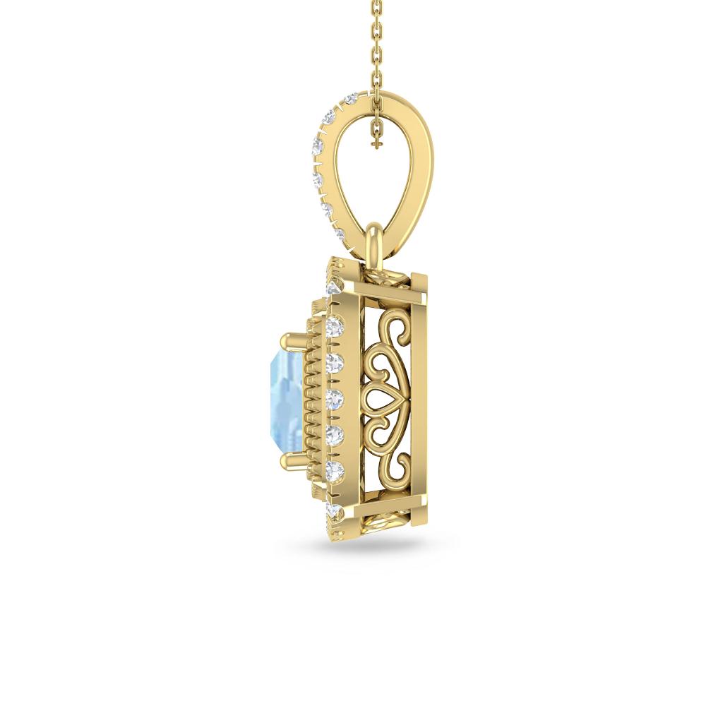 Yellow Gold - Aquamarine