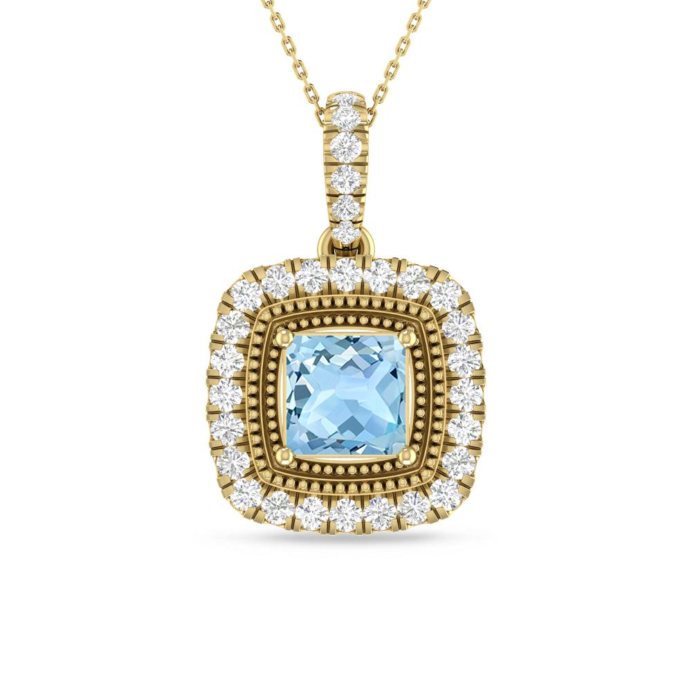 Yellow Gold - Aquamarine