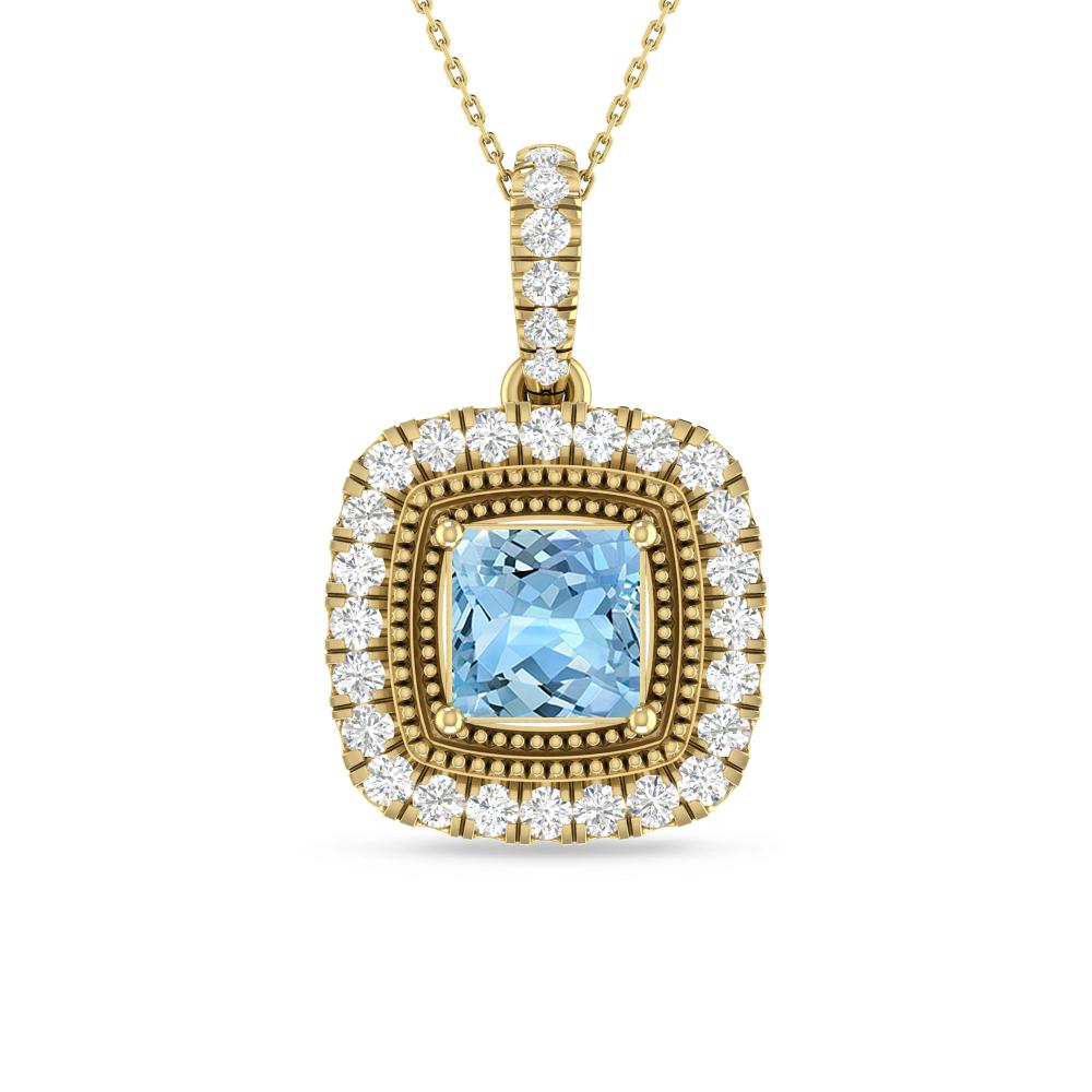 Yellow Gold - Aquamarine