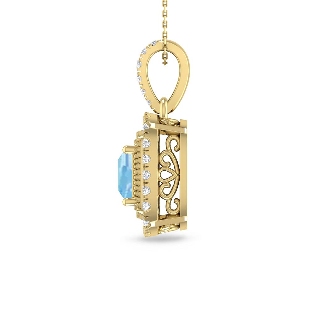 Yellow Gold - Aquamarine