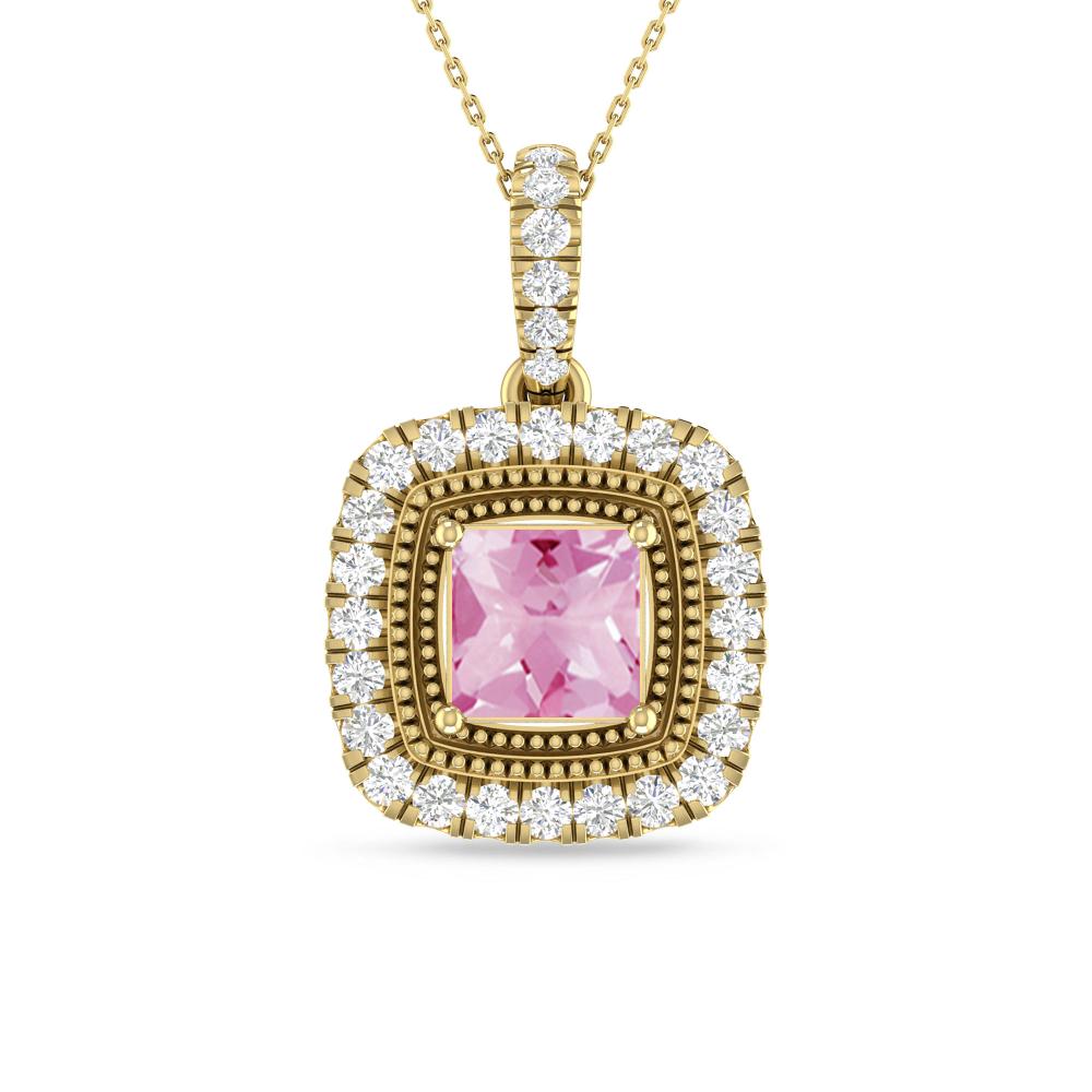 Yellow Gold - Pink Tourmaline