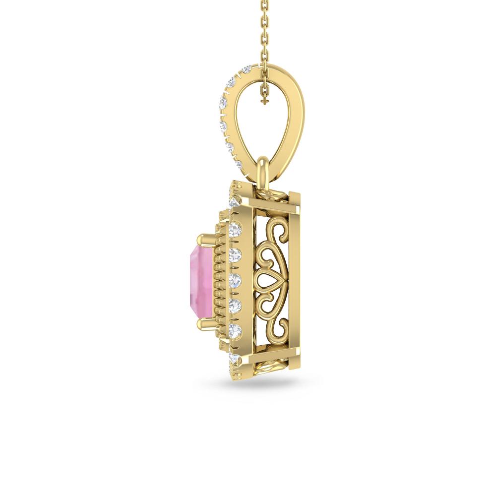 Yellow Gold - Pink Tourmaline