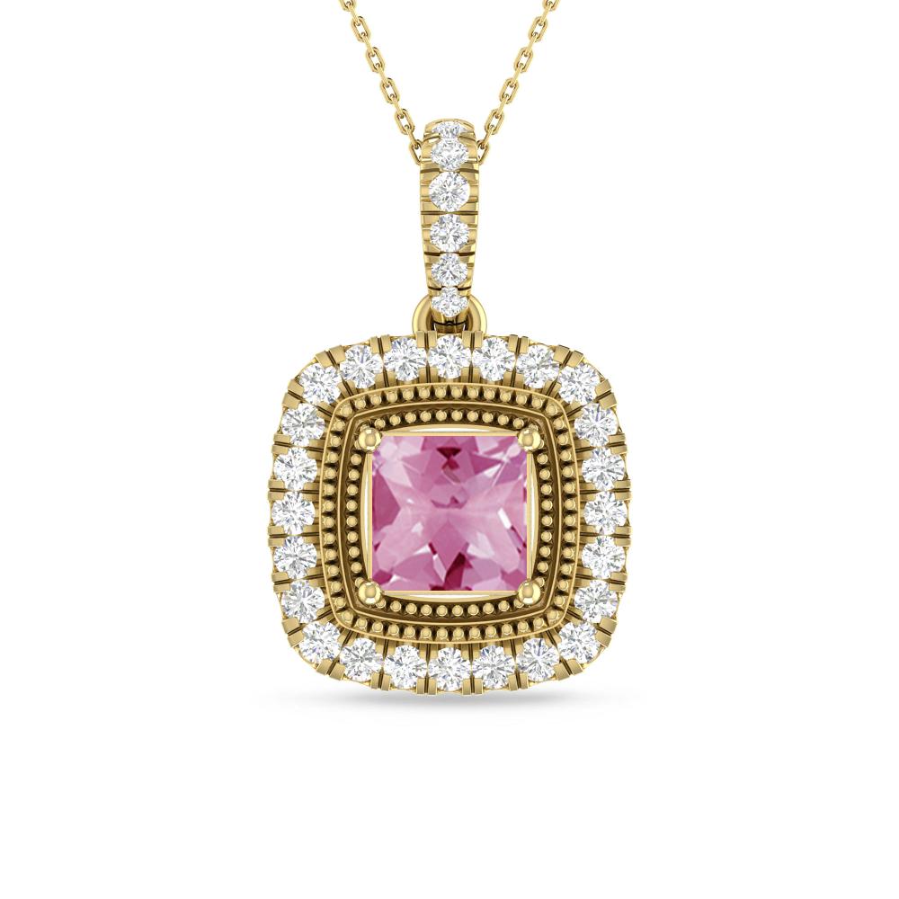 Yellow Gold - Pink Tourmaline