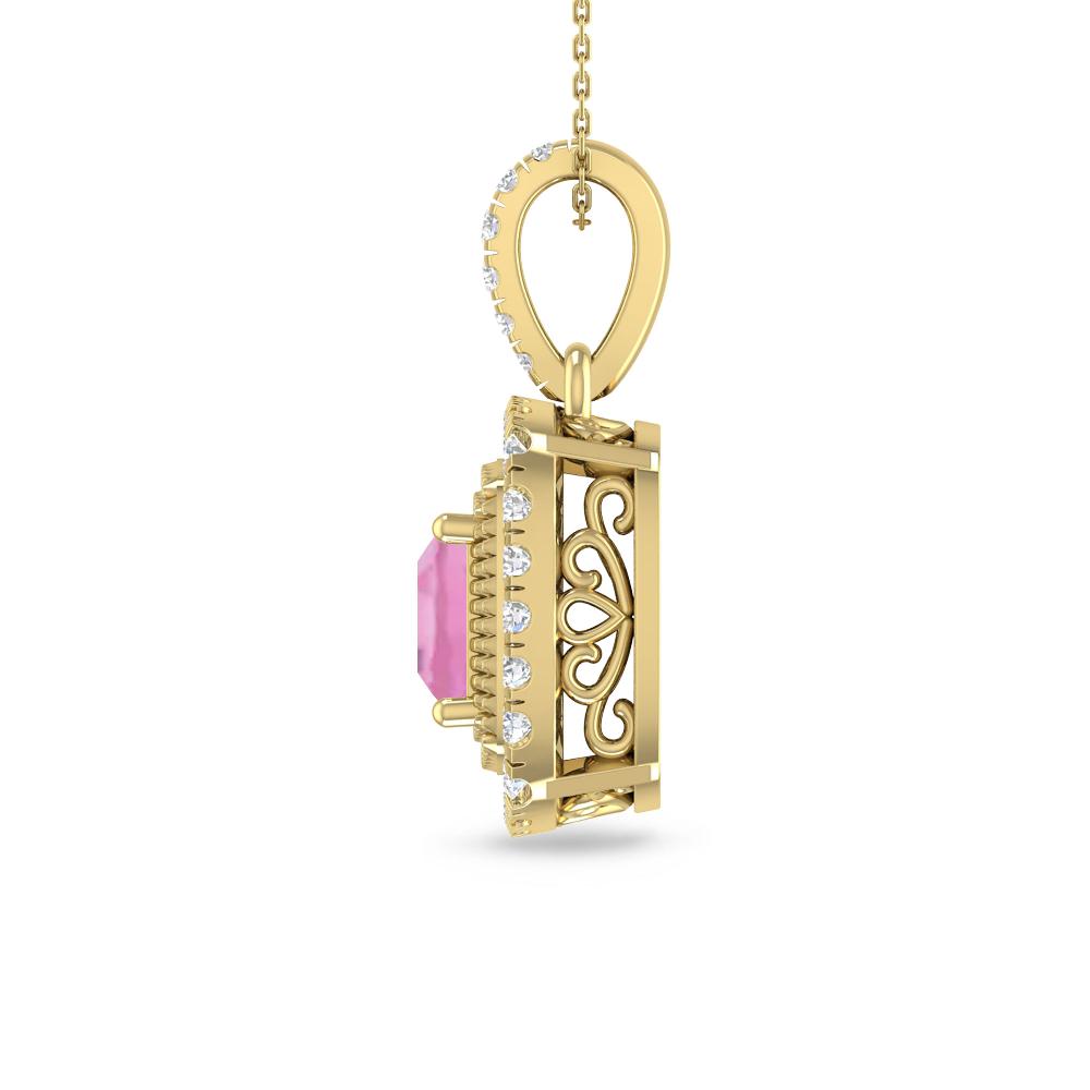 Yellow Gold - Pink Tourmaline