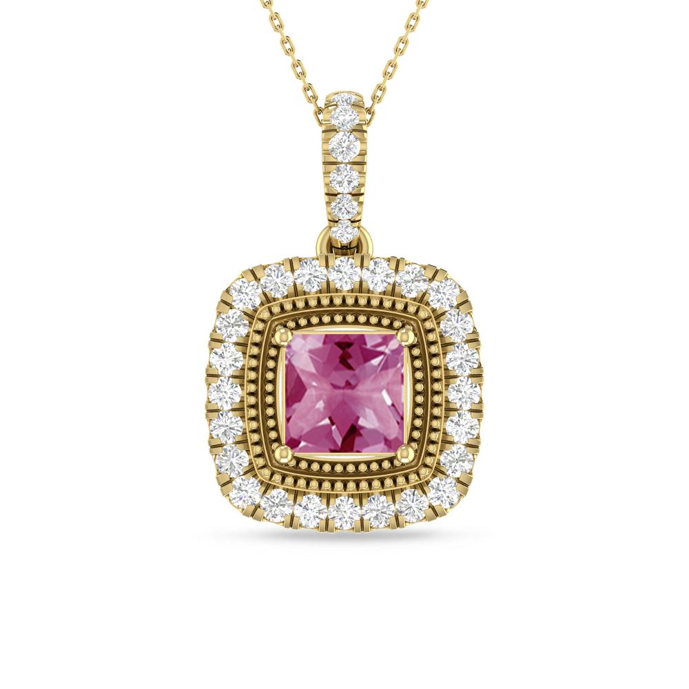 Yellow Gold - Pink Tourmaline