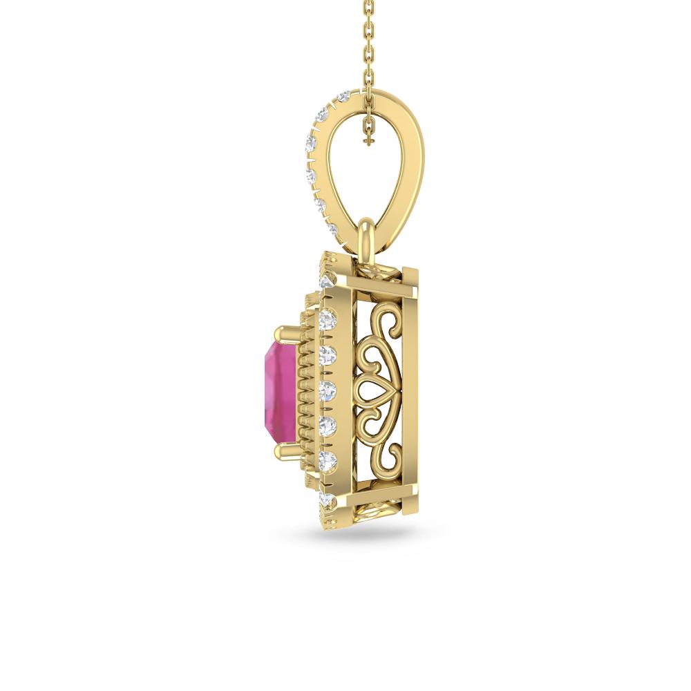 Yellow Gold - Pink Tourmaline
