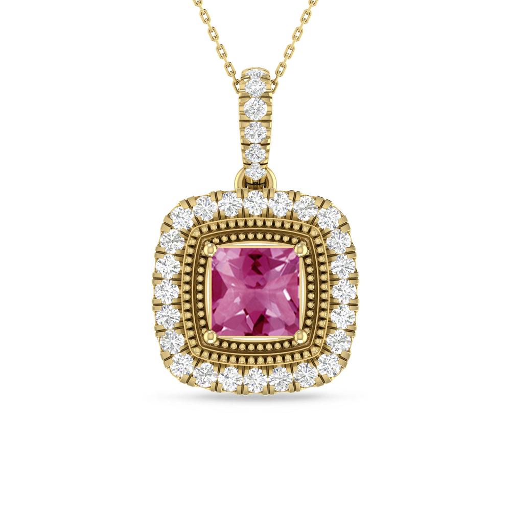 Yellow Gold - Pink Tourmaline