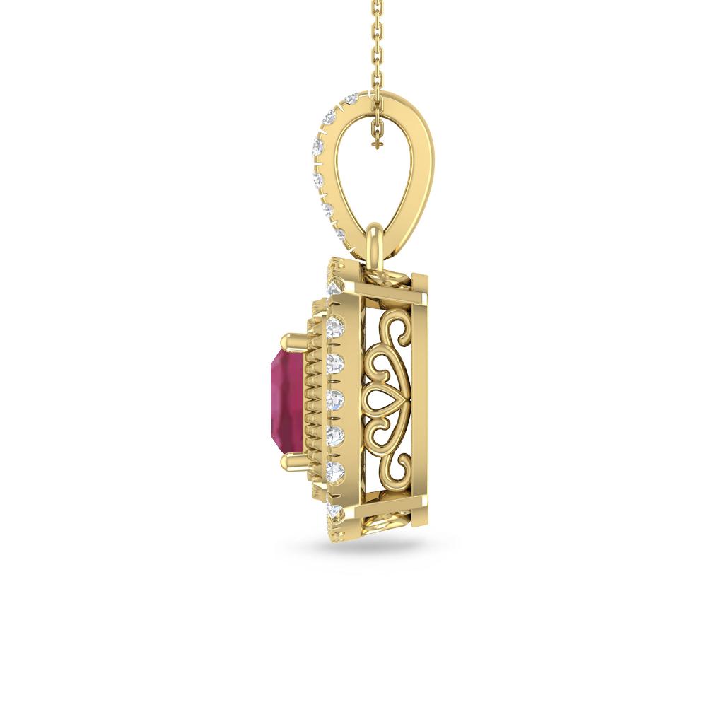 Yellow Gold - Pink Tourmaline