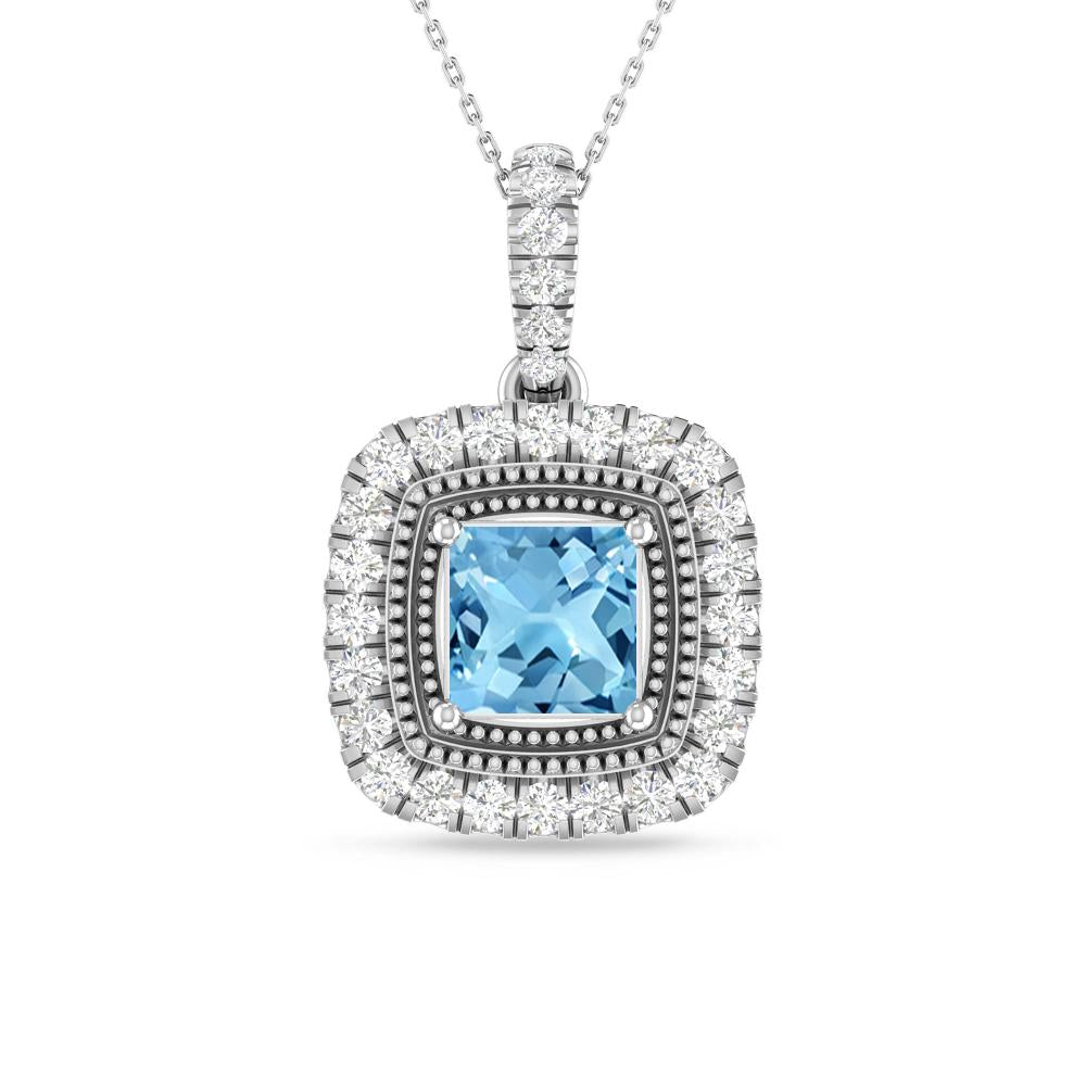 White Gold - Blue Topaz