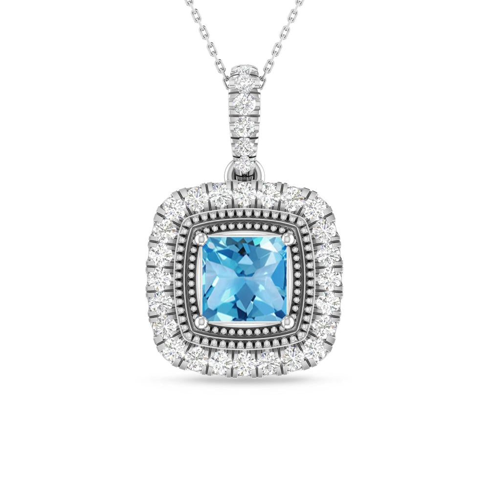 White Gold - Blue Topaz