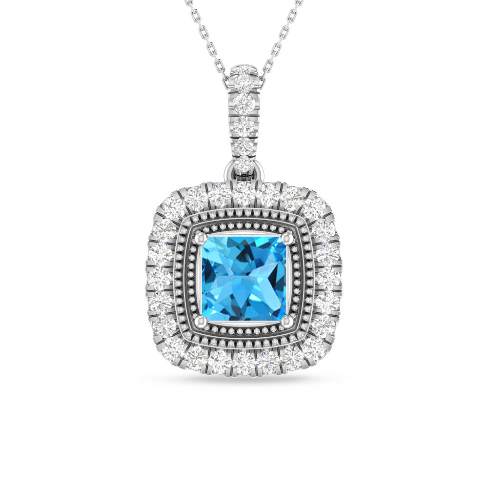 White Gold - Blue Topaz