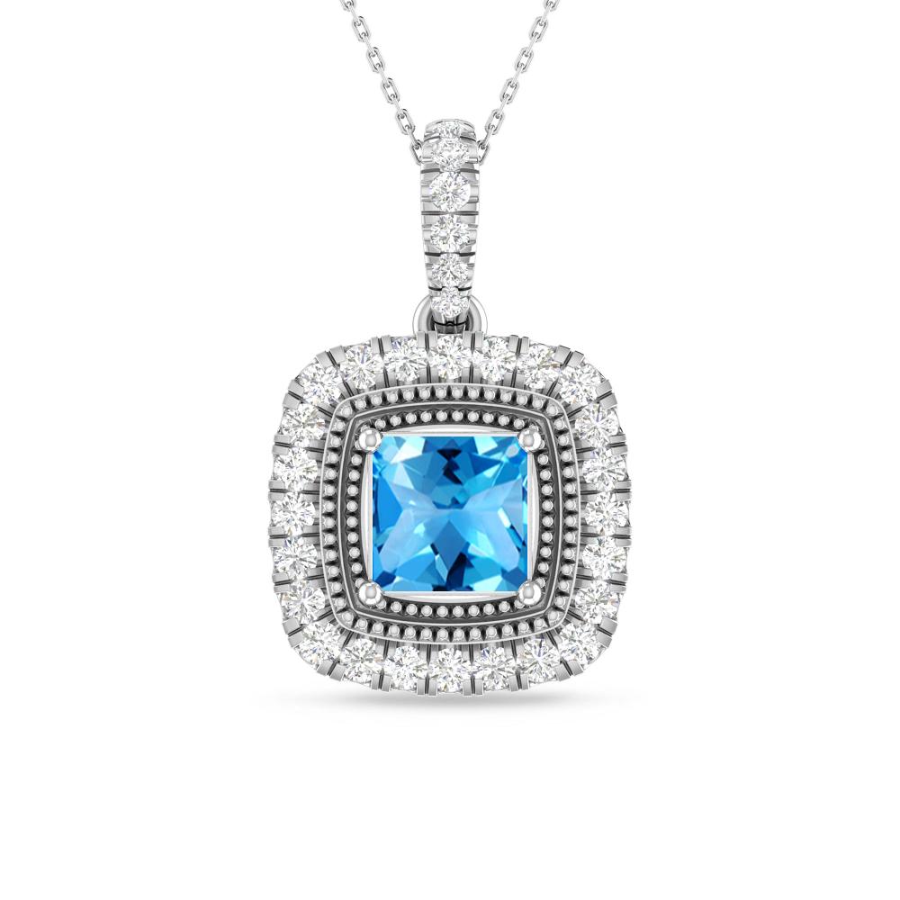 White Gold - Blue Topaz