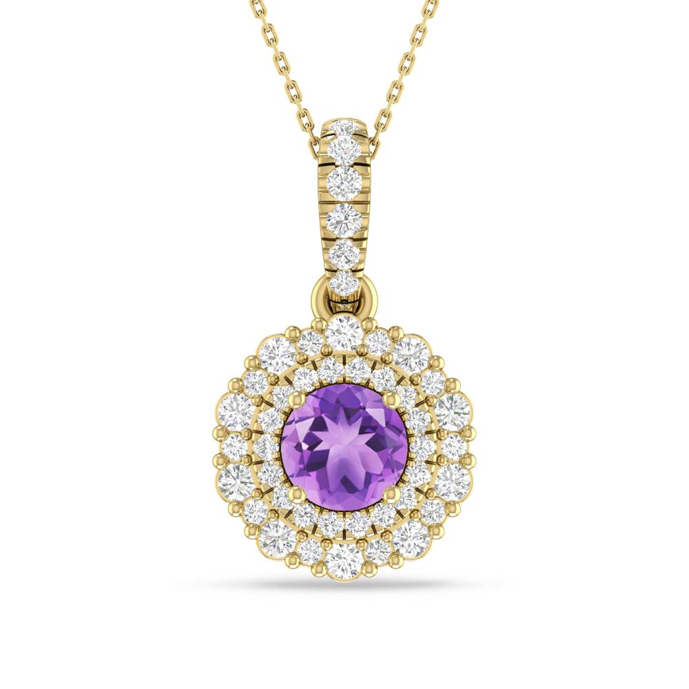 Yellow Gold - Amethyst