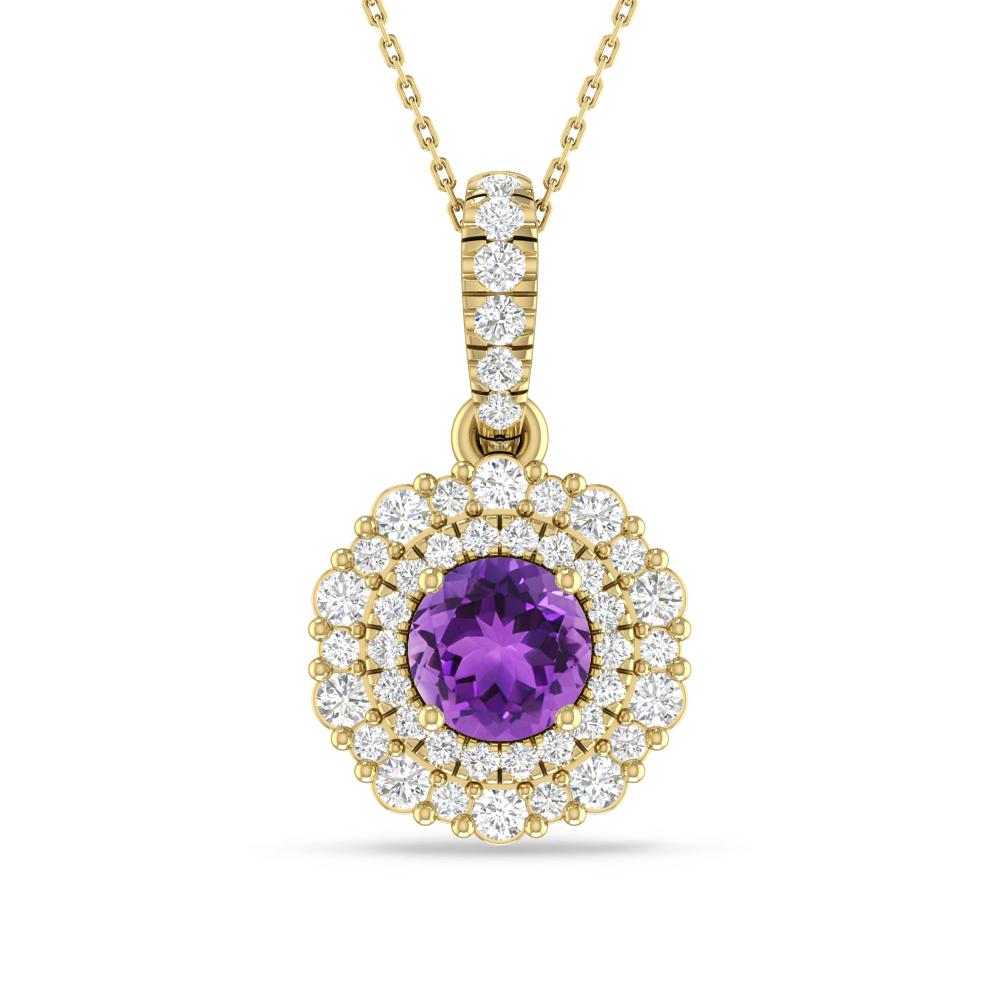 Yellow Gold - Amethyst