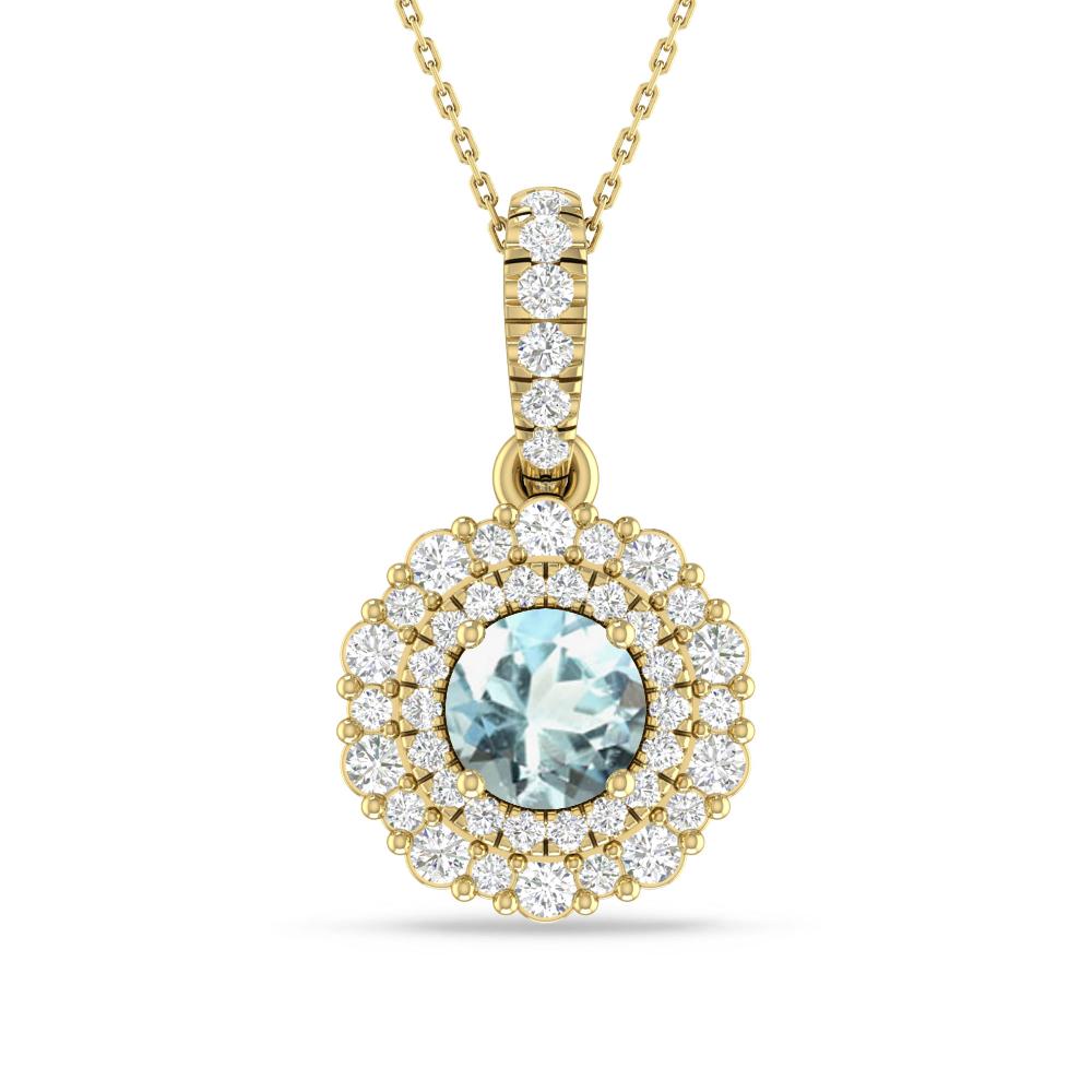 Yellow Gold - Aquamarine
