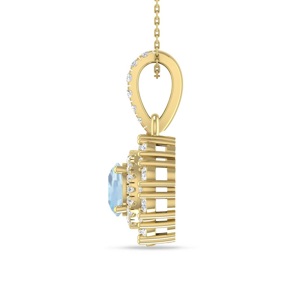 Yellow Gold - Aquamarine
