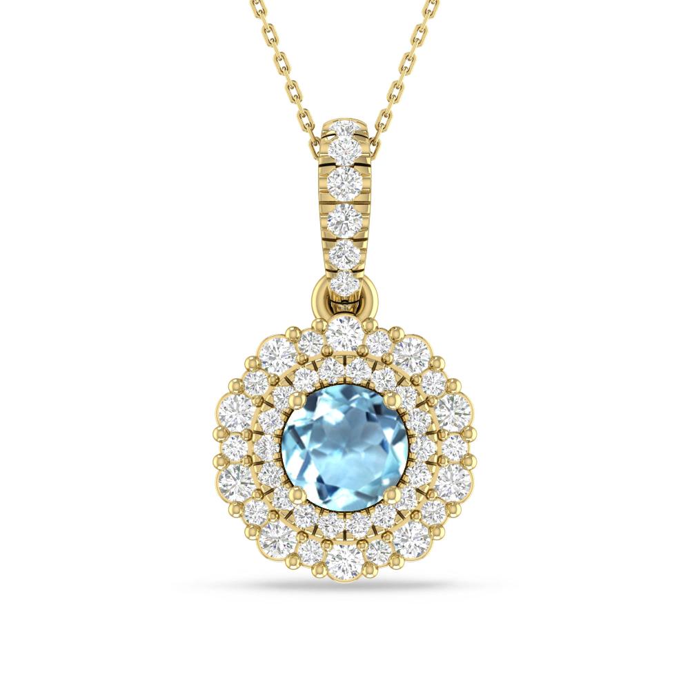 Yellow Gold - Aquamarine