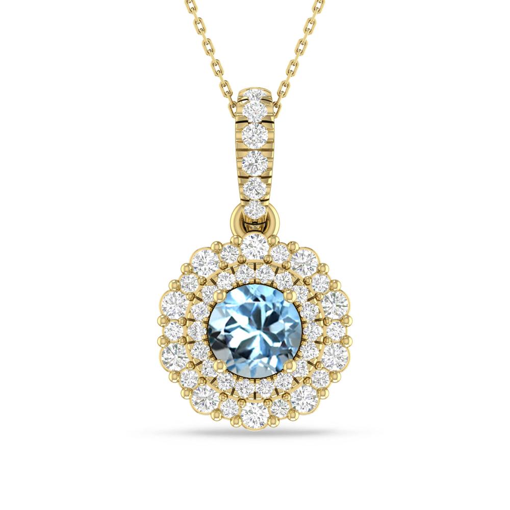 Yellow Gold - Aquamarine