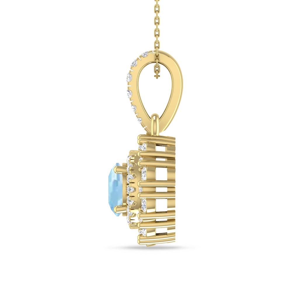 Yellow Gold - Aquamarine