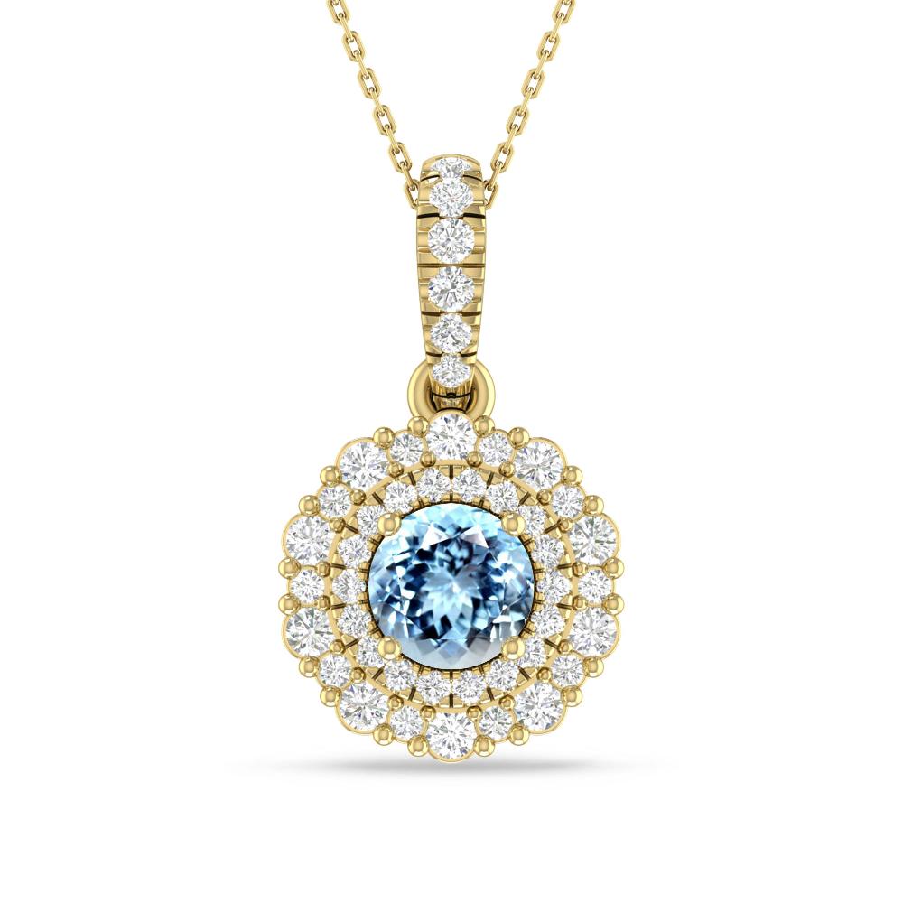 Yellow Gold - Aquamarine