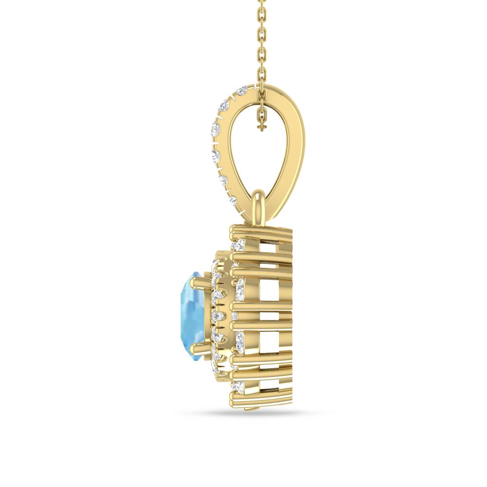 Yellow Gold - Aquamarine