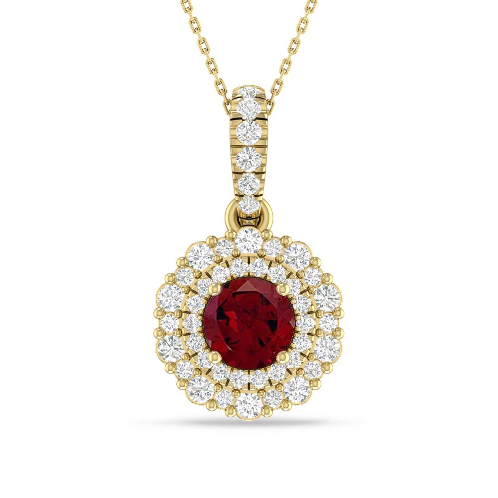 Yellow Gold - Garnet