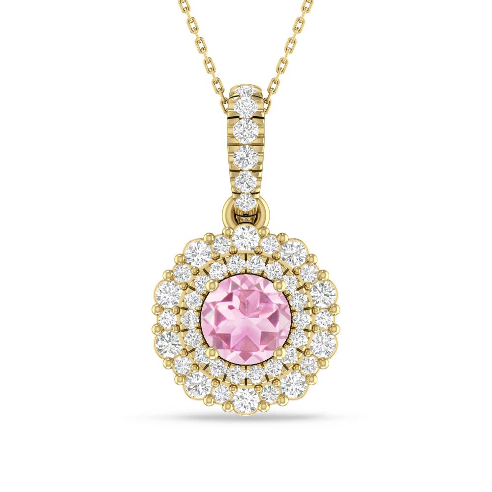 Yellow Gold - Pink Tourmaline