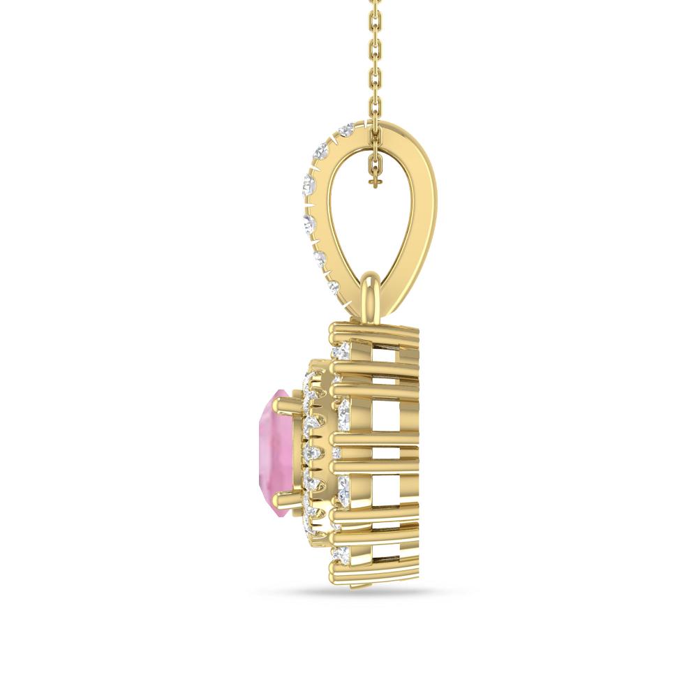 Yellow Gold - Pink Tourmaline