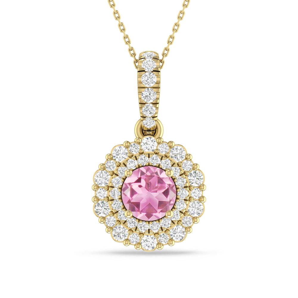 Yellow Gold - Pink Tourmaline