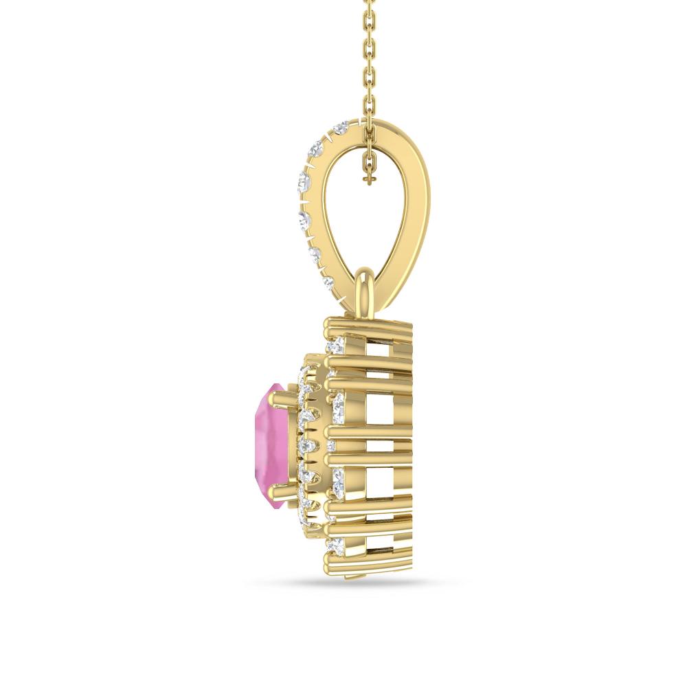 Yellow Gold - Pink Tourmaline