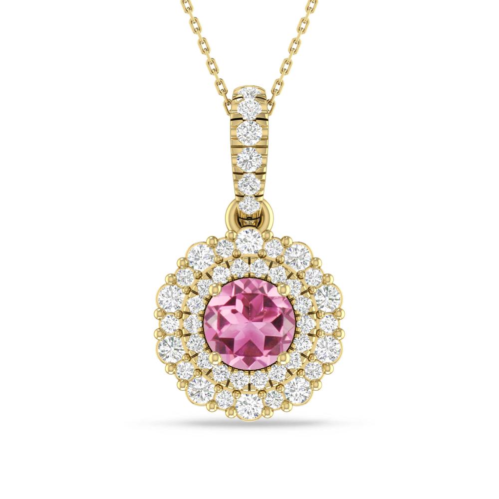 Yellow Gold - Pink Tourmaline