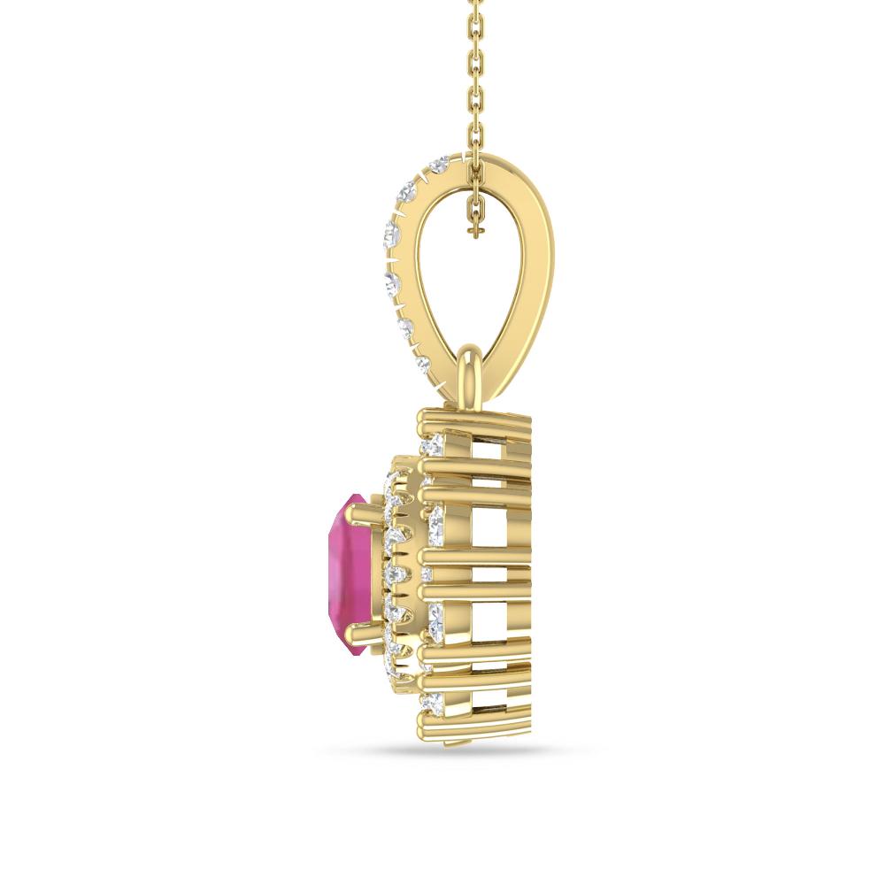 Yellow Gold - Pink Tourmaline