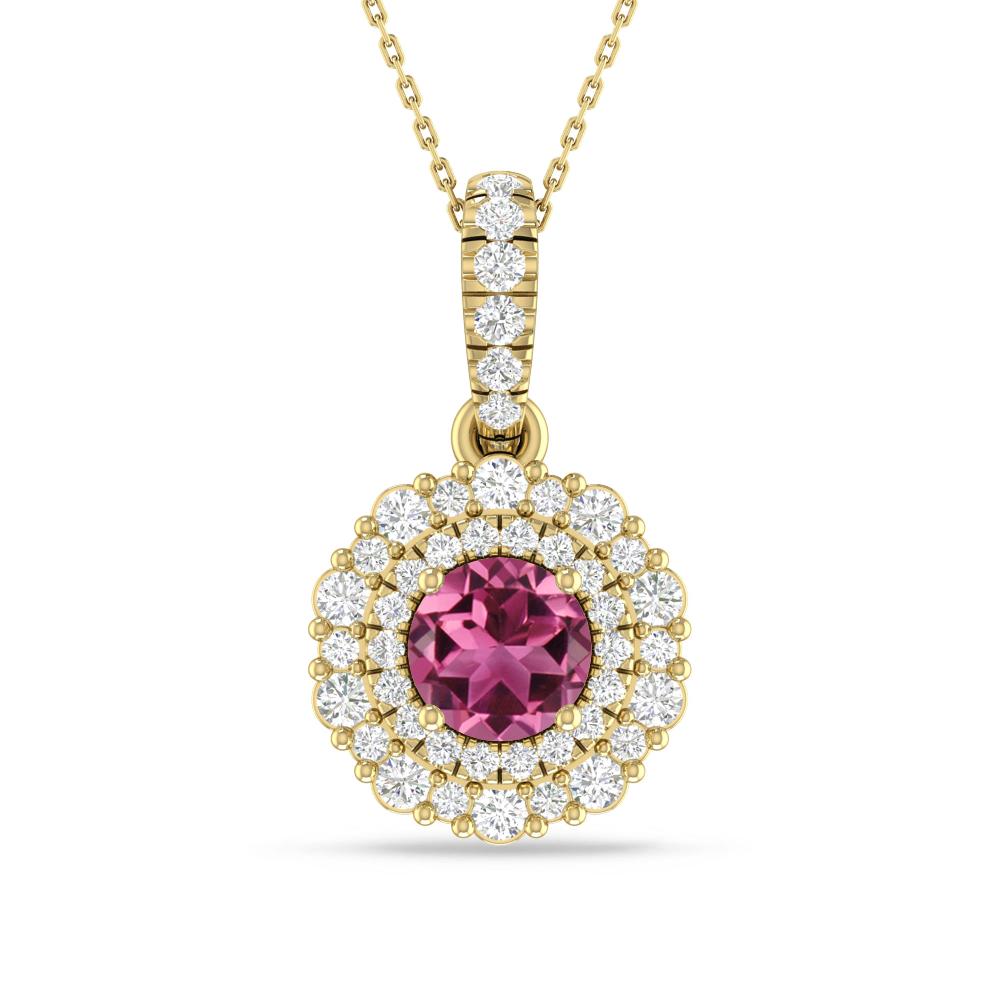 Yellow Gold - Pink Tourmaline