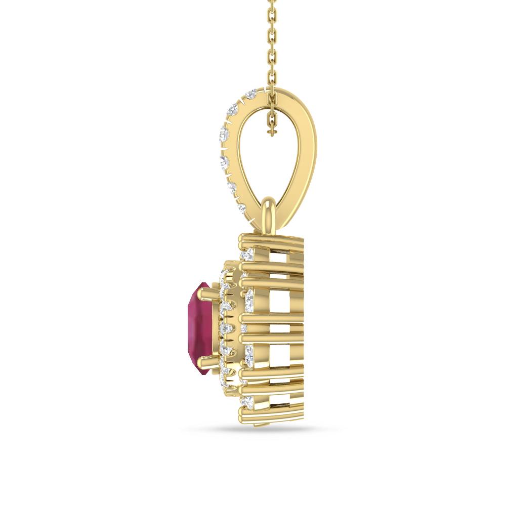 Yellow Gold - Pink Tourmaline