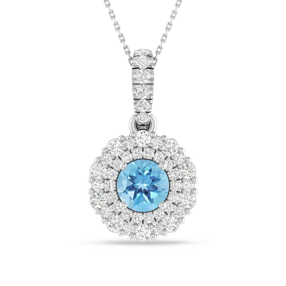 White Gold - Blue Topaz