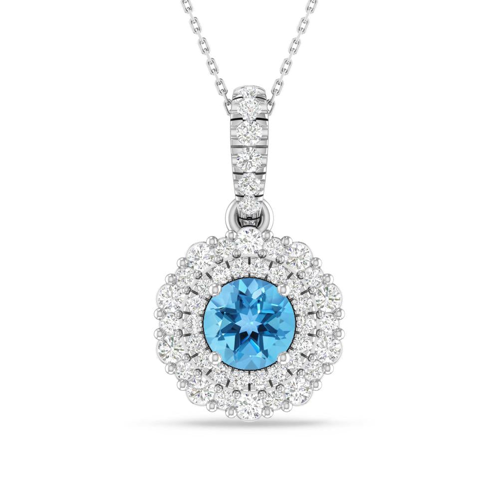 White Gold - Blue Topaz