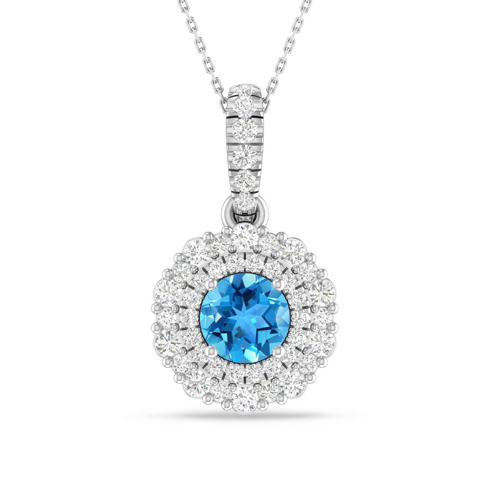White Gold - Blue Topaz