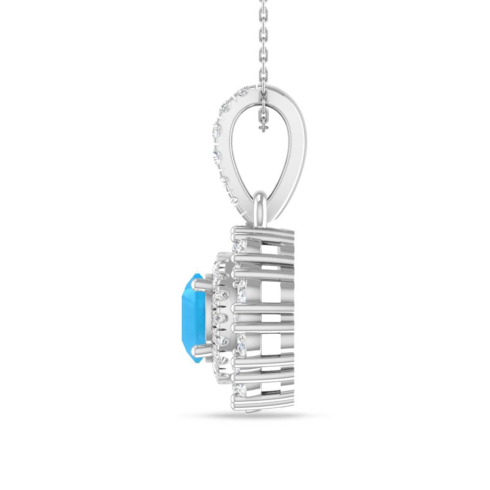 White Gold - Blue Topaz