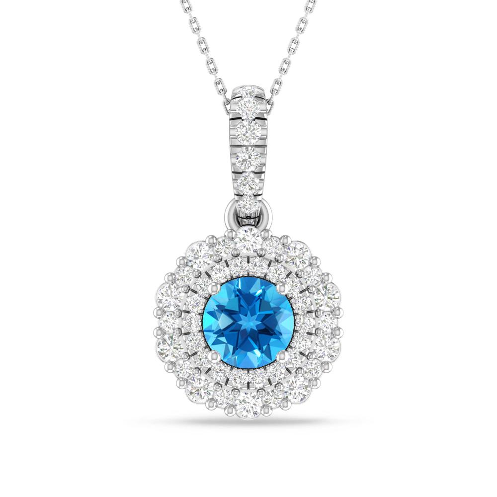 White Gold - Blue Topaz
