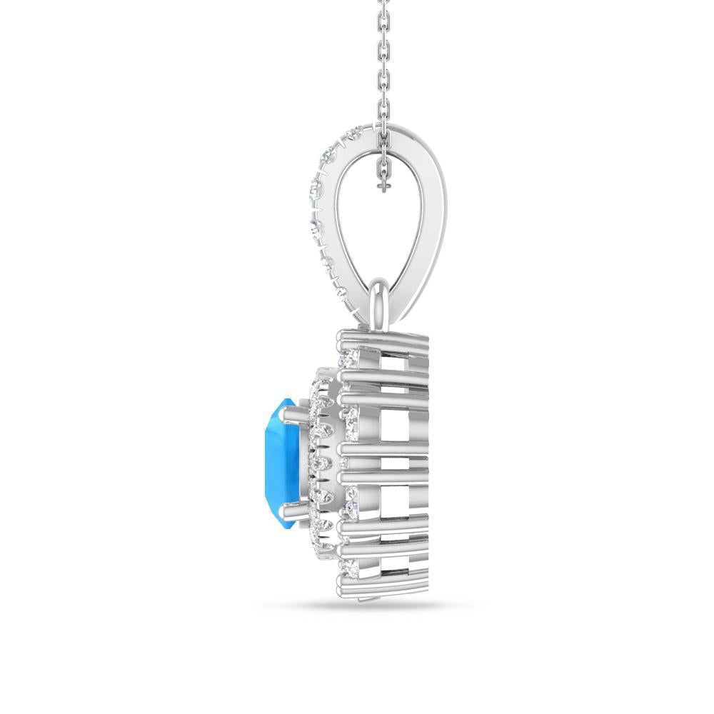 White Gold - Blue Topaz