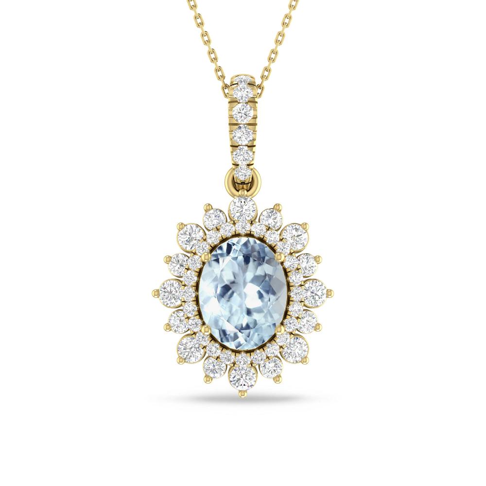 Yellow Gold - Aquamarine
