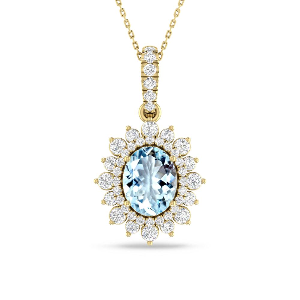 Yellow Gold - Aquamarine