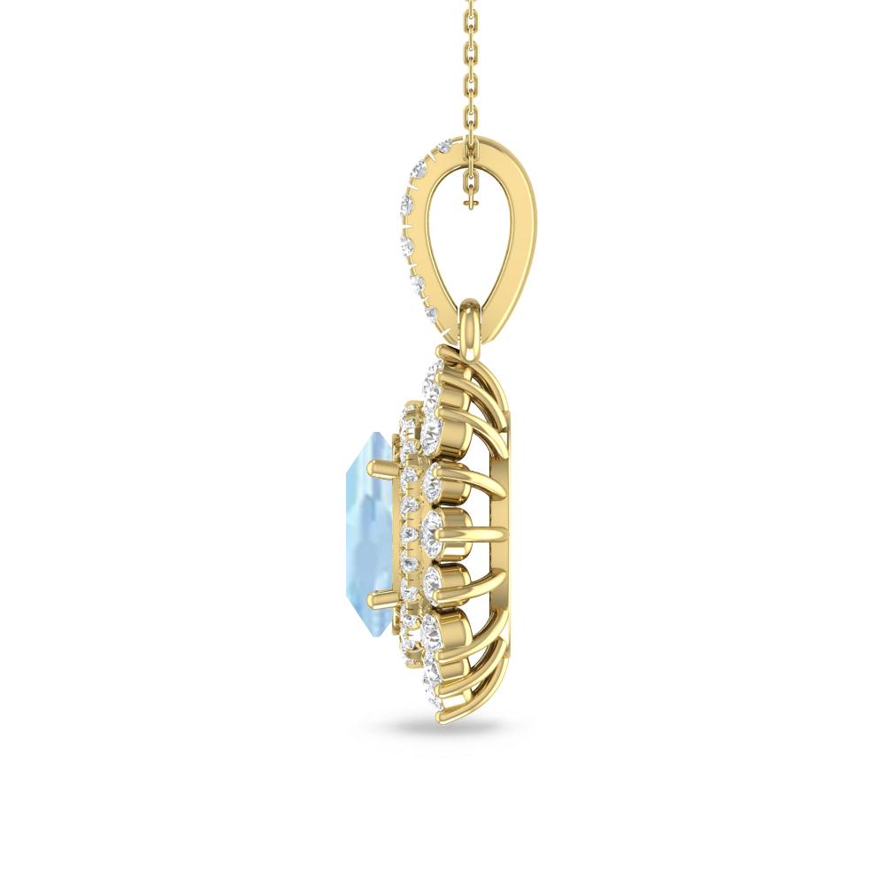 Yellow Gold - Aquamarine