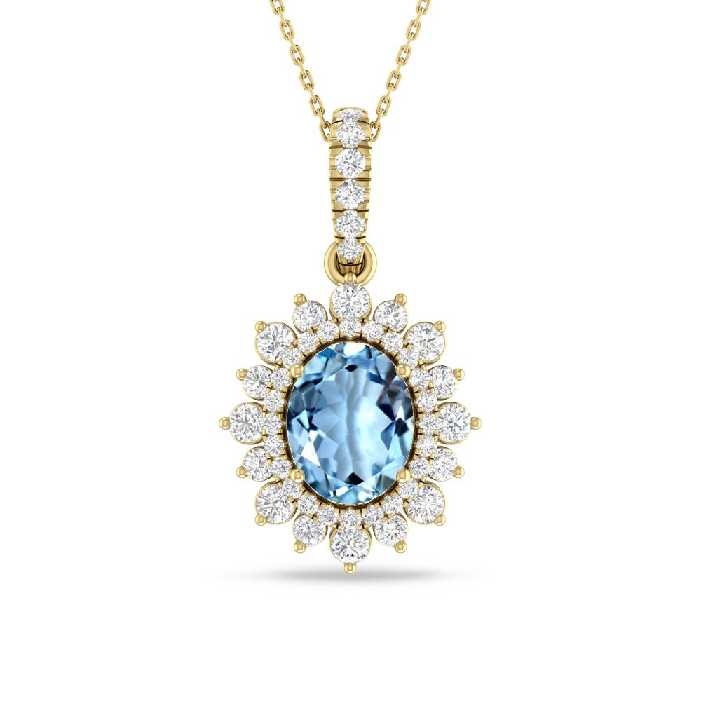 Yellow Gold - Aquamarine