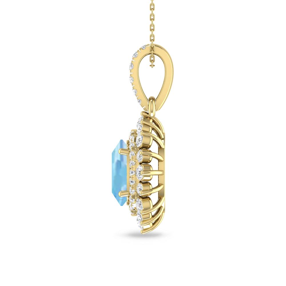 Yellow Gold - Aquamarine