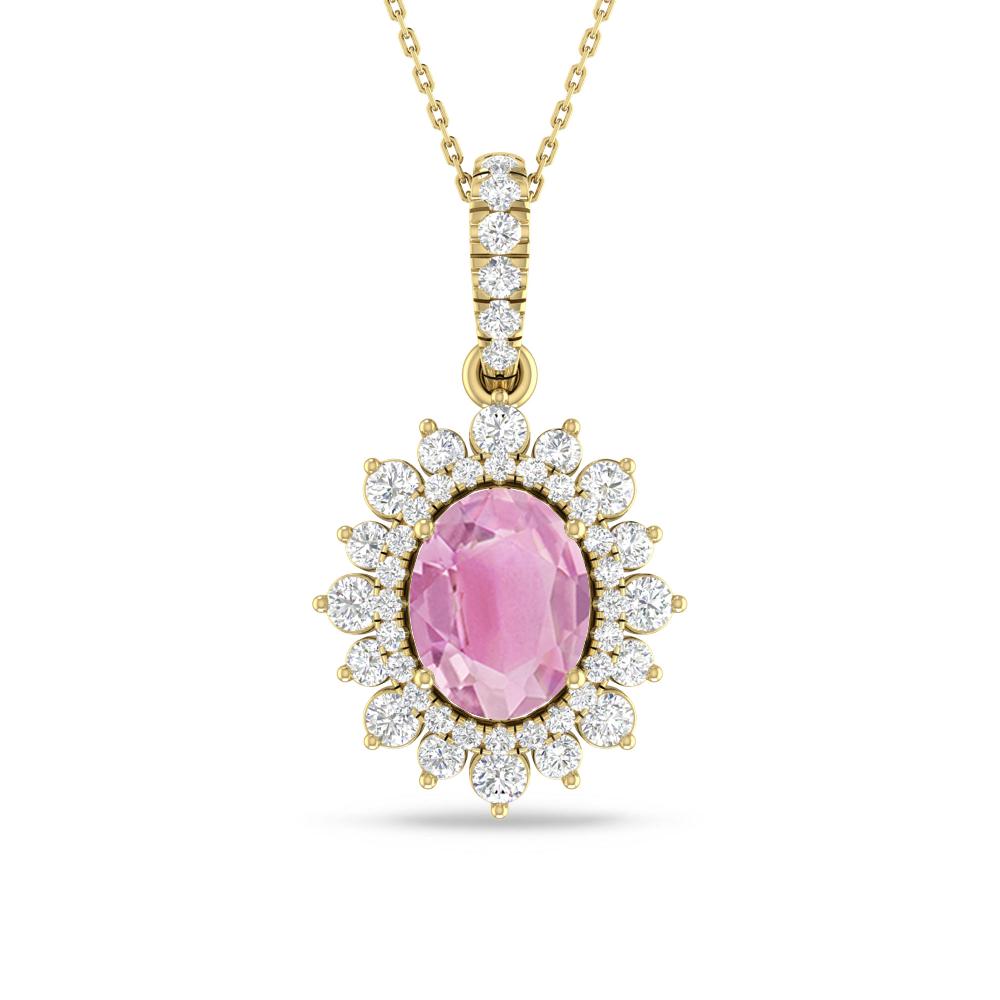 Yellow Gold - Pink Tourmaline