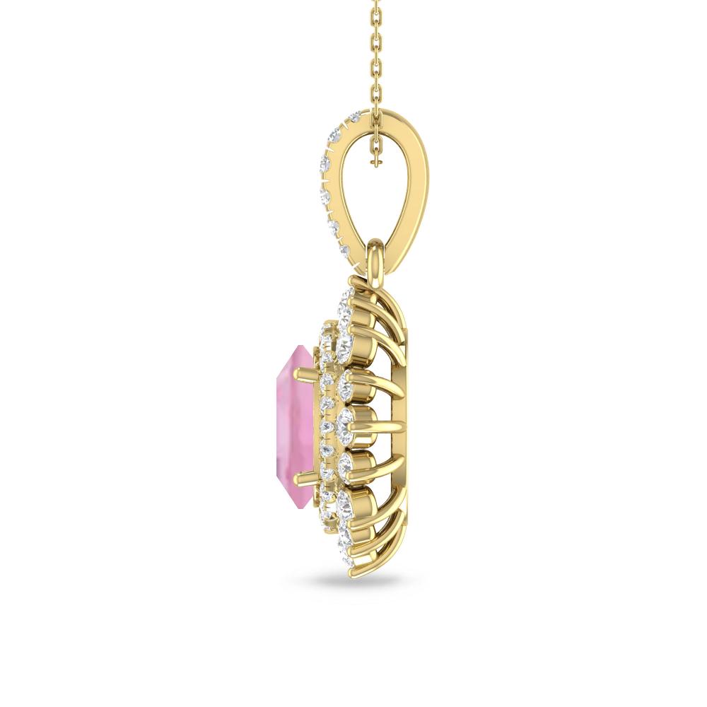 Yellow Gold - Pink Tourmaline