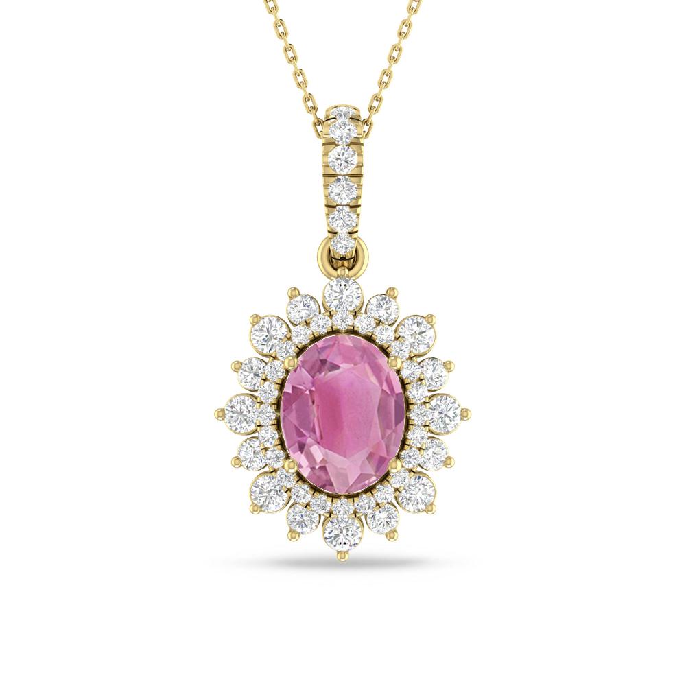 Yellow Gold - Pink Tourmaline